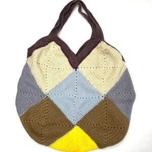 Unique Handmade Crochet Granny Square Large Tote Bag